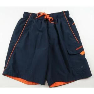 Speedo Mens Mesh Lined Polyester Swim Trunk Shorts Small Vintage